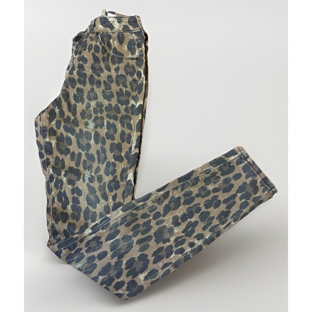 PacSun Womens 24 Mid Rise Skinniest Leopard Print Skinny Jeans NWT